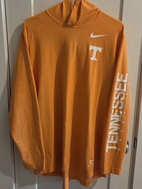 Nike University of Tennessee Rocky Top Hoodie Tee T-Shirt - Orange  - Size XL